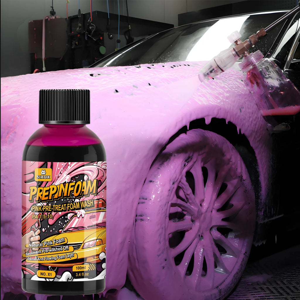 Pink Magic Foam Car Wash Shampoo Car High Concentration Sediment Pre-Washed off Wash Car Wash Soap Super Foam Cleaner X1 ﻿