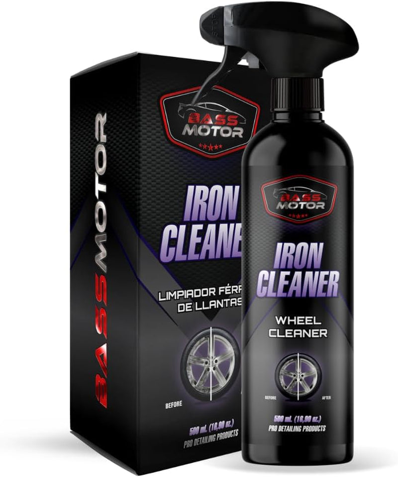 Bassmotor Nettoyant Jantes Ferreux Pour Voiture Moto Décontaminant Saleté Incrustée Nettoie Jantes Disques De Frein Élimine Le Ferodo - Iron Cleaner 500Ml