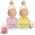 Roses Et Fleurs Blanches Bouteille De Parfum De Voiture 2 Pièces