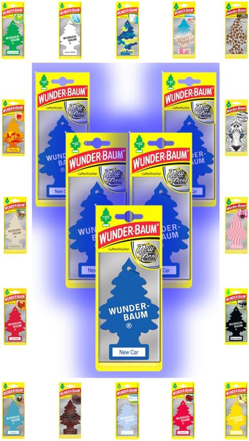 Désodorisant  Pour Voiture - Lot De 5 Sapins Parfumés + Stylo Light Tribe (Nouvelle Voiture)