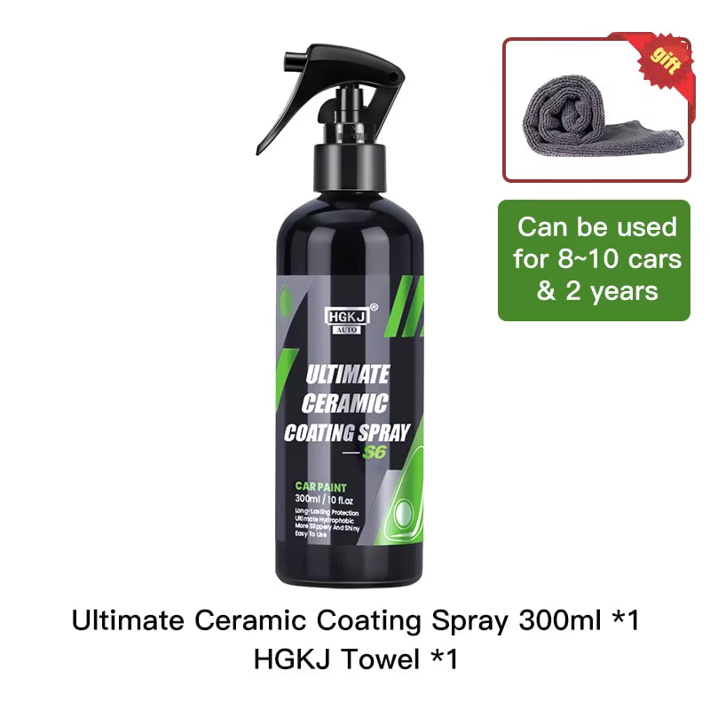 S6 Ultimate Ceramic Coating Spray Hydrophobic High Gloss Paint Protection 9H Nano Top Long Lasting Wax Car Care Detail
