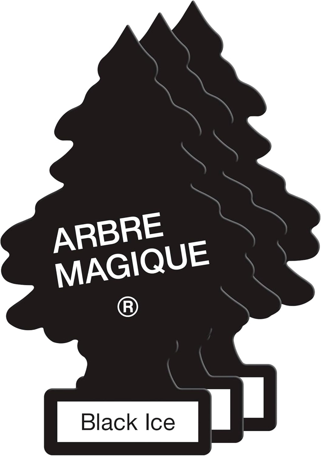 Wunderbaum 171239 Arbre Magique Lot De 3 Désodorisants Sapin Voiture, Cartes Parfumées Black Classic