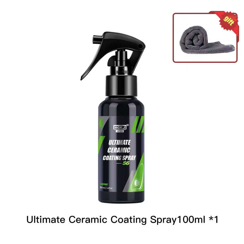 S6 Ultimate Ceramic Coating Spray Hydrophobic High Gloss Paint Protection 9H Nano Top Long Lasting Wax Car Care Detail