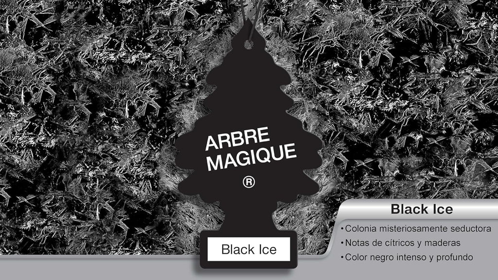 Wunderbaum 171239 Arbre Magique Lot De 3 Désodorisants Sapin Voiture, Cartes Parfumées Black Classic