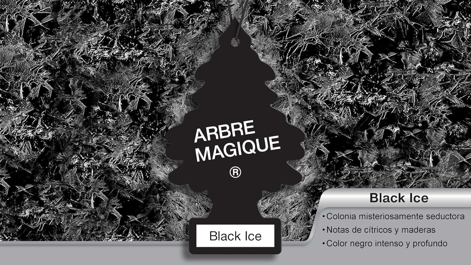 Wunderbaum 171239 Arbre Magique Lot De 3 Désodorisants Sapin Voiture, Cartes Parfumées Black Classic