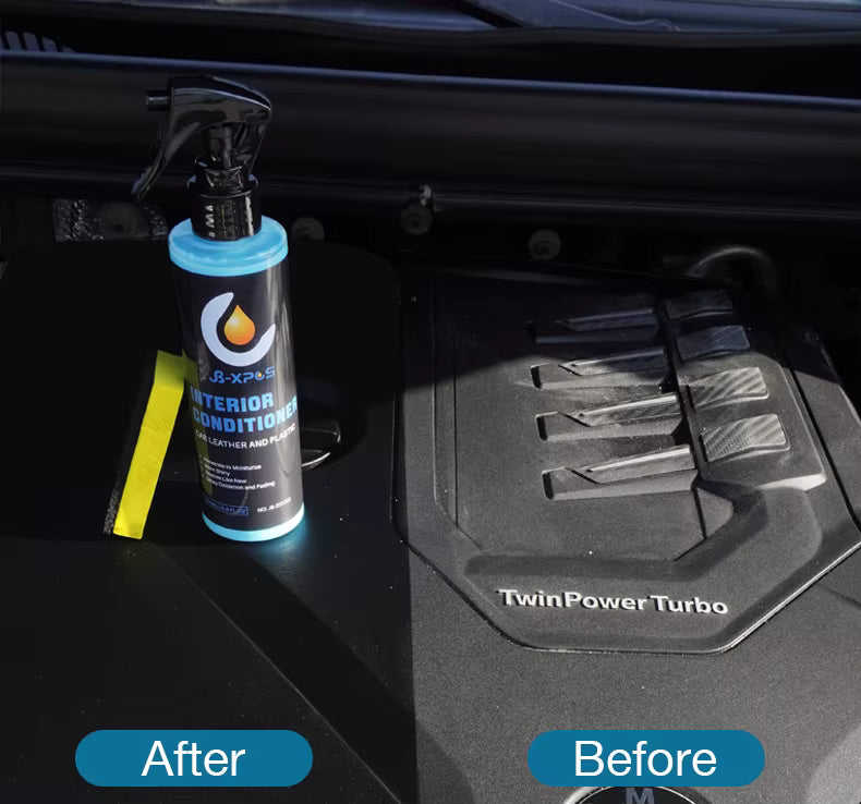 Plastic Leather Restorer Interior Trim Conditioner Polish Shine Cleaner Restore New Black Color Fading Repair Car Care Detail
