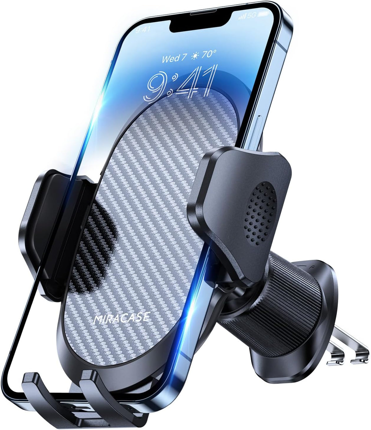 2025 Support Téléphone Voiture Très Stable 【Crochet Métallique】 Porte Téléphone Portable Pour Grille D'Aération Voiture GPS, 360° Support Universel Mains Libres Pour (4-7.2" Smartphone)